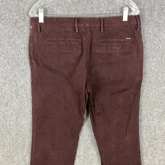 Mossimo Dutti Chino Pants Men's Size 32 Burgundy Adults Cotton Blend - Picture 6 of 9